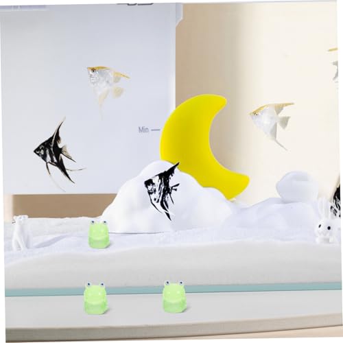 ULTECHNOVO 4 Stück Teiliges Leuchtende Mini Frosch Figuren aus Harz Niedliche Dekoration für Aquarien und Schreibtische für Zuhause von ULTECHNOVO