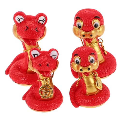 ULTECHNOVO 4 Stück Tierkreis-Schlange-Ornament Chinesisches Neujahr, Jahr Der Schlange Süße Schlangen-neujahrsfigur Auto Dashboard -zubehör Schlangenjahresfiguren Harz Rot ULTECHNOVO 4 Stück Tierkreis-Schlange-Ornament Chinesisches Neujahr, Jahr Der Schlange Süße Schlangen-neujahrsfigur Auto Dashboard -zubehör Schlangenjahresfiguren Harz Rot von ULTECHNOVO