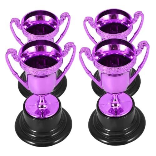 ULTECHNOVO 4 Stück Trophäendekoration Mini Trophäen Winzige Trophäe Mini Trophäe Sporttrophäen Partygeschenke Trophäen Für Preistrophäen Kunststoff von ULTECHNOVO
