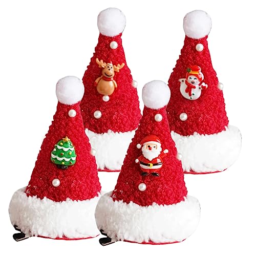 ULTECHNOVO 4 Stück Weihnachts Haarspangen für Teiliges Weihnachtsmütze Haarklammern Haaraccessoires für Weihnachtszeit Niedliche Geschenkidee für Festliche Anlässe ULTECHNOVO 4 Stück Weihnachts Haarspangen für Teiliges Weihnachtsmütze Haarklammern Haaraccessoires für Weihnachtszeit Niedliche Geschenkidee für Festliche Anlässe von ULTECHNOVO