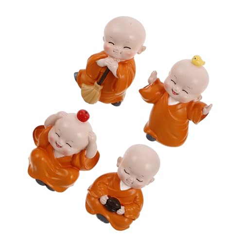 ULTECHNOVO 4 Stück kleine Mönchsornamente Autofiguren Autozubehör süß Kleine Statue Auto Display Dekoration süße Schreibtischaccessoires Kawaii Desktop-kleine Verzierung Harz Orange ULTECHNOVO 4 Stück kleine Mönchsornamente Autofiguren Autozubehör süß Kleine Statue Auto Display Dekoration süße Schreibtischaccessoires Kawaii Desktop-kleine Verzierung Harz Orange von ULTECHNOVO