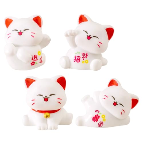 ULTECHNOVO 4Stücke Katzenfiguren aus Harz Niedliche für Büro Wohnzimmer und Garten Langlebige Mikro Landschafts Ornamente für Kreative Dekoration und ULTECHNOVO 4Stücke Katzenfiguren aus Harz Niedliche für Büro Wohnzimmer und Garten Langlebige Mikro Landschafts Ornamente für Kreative Dekoration und von ULTECHNOVO
