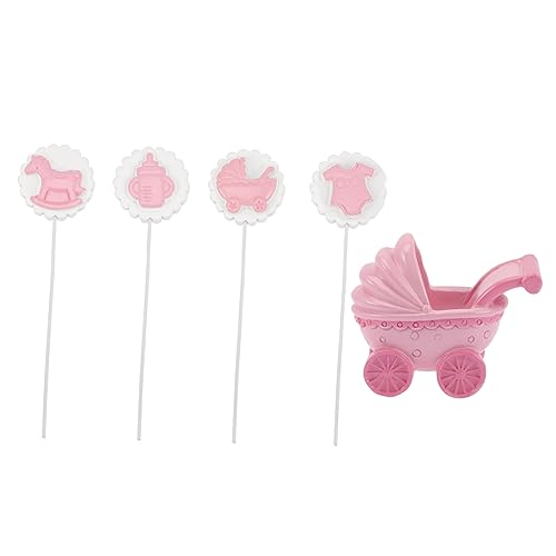 ULTECHNOVO 5 Stück Teiliges Shower Torten Dekorationsset Niedliche Babywagen Flasche Kleidung Holzspielzeug Cake Topper für Babyparty Deko Sicher aus Hochwertigem Harz ULTECHNOVO 5 Stück Teiliges Shower Torten Dekorationsset Niedliche Babywagen Flasche Kleidung Holzspielzeug Cake Topper für Babyparty Deko Sicher aus Hochwertigem Harz von ULTECHNOVO