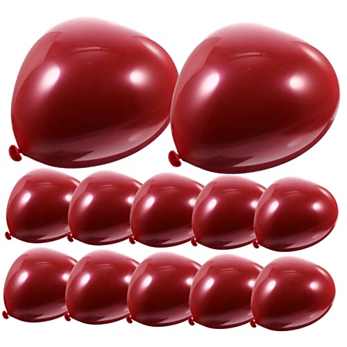 ULTECHNOVO 50 Stück Ballon geformt Hochzeit mehrfarbig Dekorativ deckenverkleidung the wedding party dekoration party luftbalons partyzubehör für den valentinstag Partydekor Emulsion rot von ULTECHNOVO