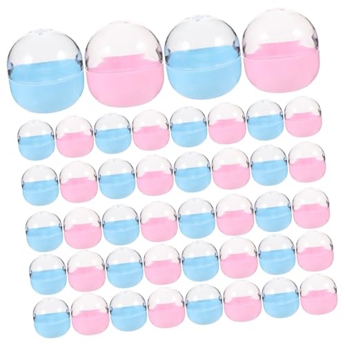 ULTECHNOVO 50 Stück Bunte Kunststoff Kapseln Leere Befüllbare Spielzeugbälle für Kaugummiautomaten Candy Storage Display Vielseitige Twisting Balls für Party und Basteln von ULTECHNOVO