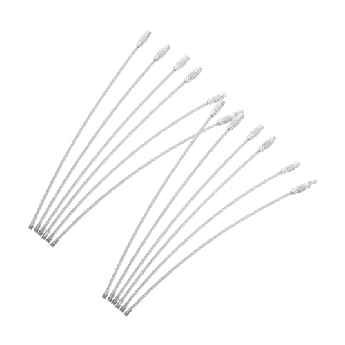 ULTECHNOVO 50 Stück Pvc-beschichtete Stahlseil Schlüsselring Verbinder Langlebige Drahtschlaufen für Gepäckanhänger Vielseitig Einsetzbar für Schlüssel und Diy-zubehör Silberfarbene ULTECHNOVO 50 Stück Pvc-beschichtete Stahlseil Schlüsselring Verbinder Langlebige Drahtschlaufen für Gepäckanhänger Vielseitig Einsetzbar für Schlüssel und Diy-zubehör Silberfarbene von ULTECHNOVO