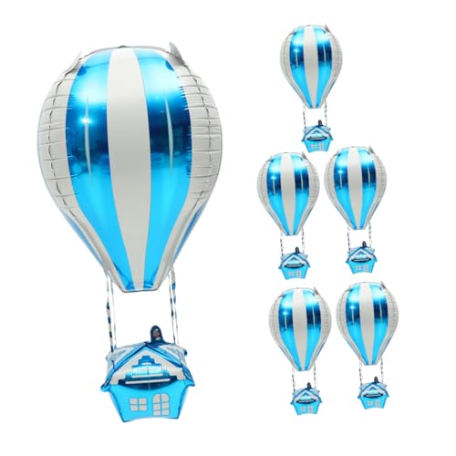 ULTECHNOVO 6 Stück Heißluftballon Dekoration Heißluftballon Förmige Ballons Heißluftballon Aluminiumballon Heißluftballon Klassenzimmerdekorationen Kinderparty Ballons Aluminiumfolie von ULTECHNOVO