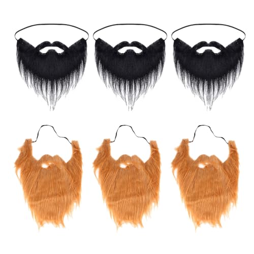 ULTECHNOVO 6 Stück Lustige Kostümparty-männer, Halloween-bart, Osterparty, Cosplay für Erwachsene, Halloween, Weihnachten, Falsche Gesichtsbehaarung, Kostümzubehör für Cosplay (schwarz + Braun) ULTECHNOVO 6 Stück Lustige Kostümparty-männer, Halloween-bart, Osterparty, Cosplay für Erwachsene, Halloween, Weihnachten, Falsche Gesichtsbehaarung, Kostümzubehör für Cosplay (schwarz + Braun) von ULTECHNOVO