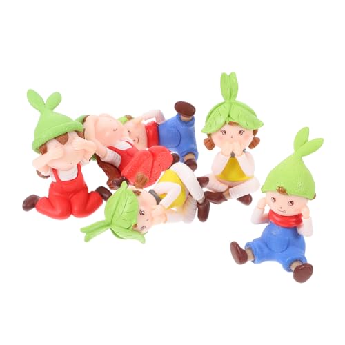 ULTECHNOVO 6 Stück Puppenmädchen Dekorationen Süße Mädchenfiguren Puppenhandwerk Desktop Minifiguren Ornamente Kleine Puppenhandwerks Minihaus Puppenornamente Süße Autodekorationen von ULTECHNOVO