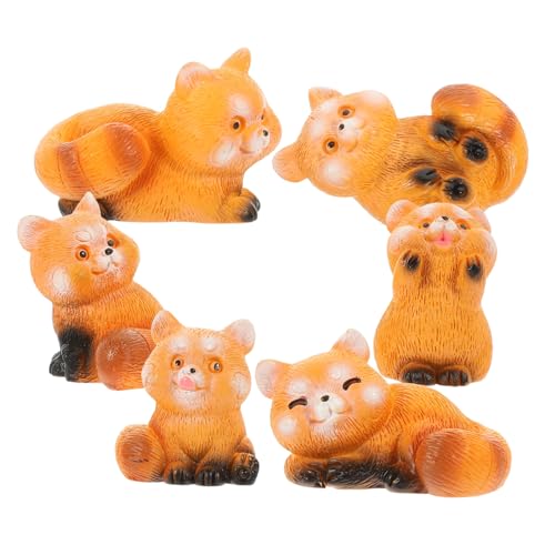 ULTECHNOVO 6 Stück Rote Panda-Puppe Tragen Klein Miniaturen Tierstatue Figur Realistisches Tierdekor Mini-roter Panda Winzig Realistisches Tierspielzeug Tierisches Handwerk Mini-Tiere Harz ULTECHNOVO 6 Stück Rote Panda-Puppe Tragen Klein Miniaturen Tierstatue Figur Realistisches Tierdekor Mini-roter Panda Winzig Realistisches Tierspielzeug Tierisches Handwerk Mini-Tiere Harz von ULTECHNOVO