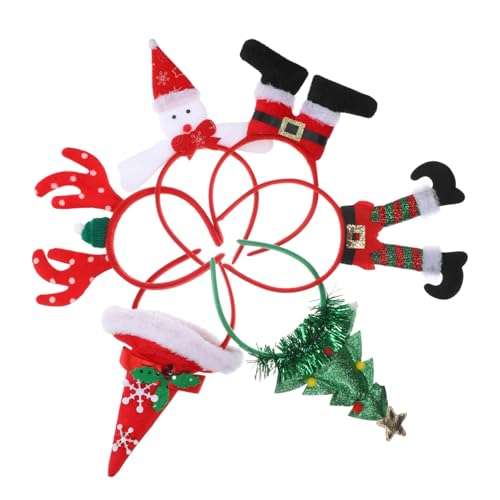 ULTECHNOVO 6 Stück Teiliges Festliches Haarband mit Weihnachtsbaum Rentier Design Vielseitige Party Accessoires für Erwachsene und Einfache Anwendung für Stimmungsvolle Weihnachtsdekoration von ULTECHNOVO