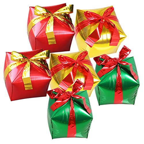 ULTECHNOVO 6 Stück Teiliges Quadratische Folienballons Geschenkbox Gold Grün und Rot Langlebige Partydekoration für Weihnachten Geburtstag Festlichkeiten und Festliche Anlässe ULTECHNOVO 6 Stück Teiliges Quadratische Folienballons Geschenkbox Gold Grün und Rot Langlebige Partydekoration für Weihnachten Geburtstag Festlichkeiten und Festliche Anlässe von ULTECHNOVO