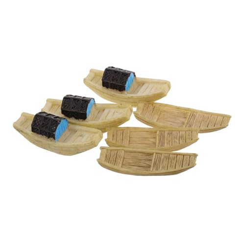 ULTECHNOVO 6 Stücke Miniatur Segelboot Spielzeug Boot Für Landschaft Dekorationen Harz Handwerk von ULTECHNOVO