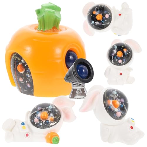 ULTECHNOVO 6Stücke Teiliges Astronaut Kaninchen aus Harz Süße Miniaturfiguren für Osterschmuck und Mikrolandschaften für Schreibtisch und Wohnzimmer ULTECHNOVO 6Stücke Teiliges Astronaut Kaninchen aus Harz Süße Miniaturfiguren für Osterschmuck und Mikrolandschaften für Schreibtisch und Wohnzimmer von ULTECHNOVO