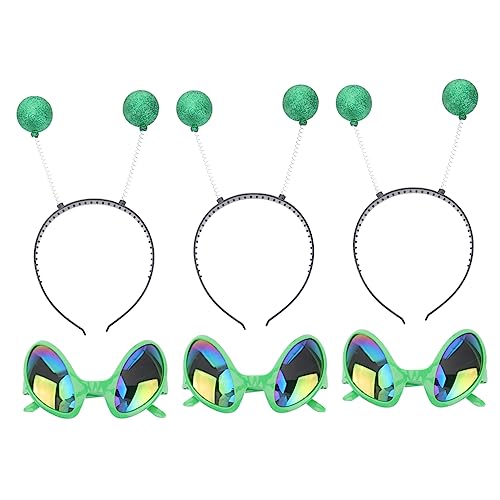 ULTECHNOVO 6Stücke Teiliges Lustiger Festival Kopfschmuck mit Untertasse Brillen und Grünem Ball Stirnband für Partys Fasching und Besondere Anlässe Erwachsene ULTECHNOVO 6Stücke Teiliges Lustiger Festival Kopfschmuck mit Untertasse Brillen und Grünem Ball Stirnband für Partys Fasching und Besondere Anlässe Erwachsene von ULTECHNOVO