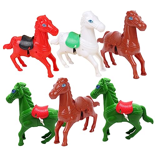 ULTECHNOVO 6Stücke Teiliges Pferde Aufziehspielzeug Kreatives für Geschenktütenfüller für Kindergeburtstag Lustige und Ansprechende Designs Zufällige Farben von ULTECHNOVO