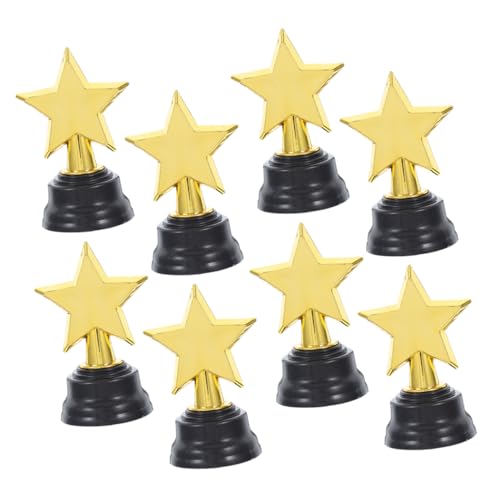 ULTECHNOVO 8 Stück Fünfzackige Sterntrophäe Basketballtrophäen Minitrophäe Kleine Trophäe Kinderpreistrophäe Kinderwettbewerbspreistrophäe Preistrophäe Dekortrophäen Für Sport Kunststoff von ULTECHNOVO