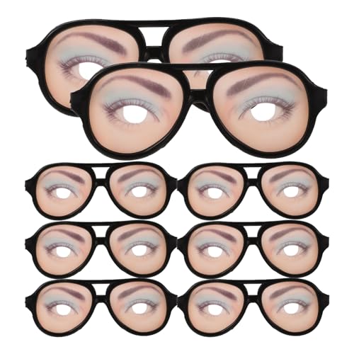 ULTECHNOVO 8 Stück Halloween Lustige Brillen, Brillen für Erwachsene, Verrückte Muster Partybrille, Verkleidung Fotorequisiten, Mehrfarben von ULTECHNOVO