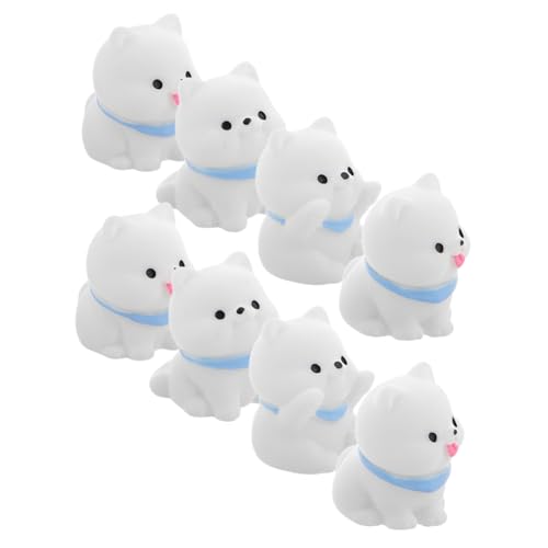 ULTECHNOVO 8 Stück Mikro Landschaftsornament Puppenhaus Hunde Simulationsornamente Mini Desktop Ornament Hunde Kuchenaufsatz Süße Hundedekoration Ornament Kleine Hundefiguren Mini von ULTECHNOVO