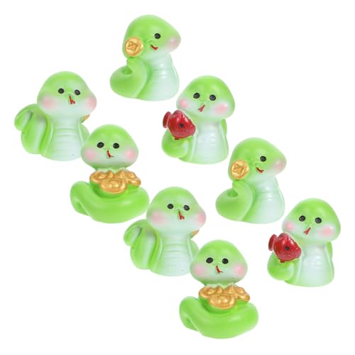 ULTECHNOVO 8 Stück Miniatur Schlangenfiguren Harz Snake Ornamente für Garten Deko Einzigartige DIY Mikro Landschaft Figuren für Neujahrs und Festtagsdeko von ULTECHNOVO