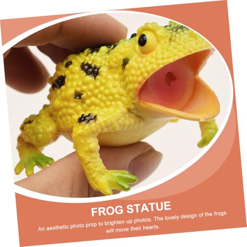 ULTECHNOVO 8 Stück Teiliges Frosch dekorationsset mit Realistischen Kleinen Modelfröschen Weiche Geräuschaktive Amphibien und Frösche Pädagogisches für Kinderzimmer und Geburtstagsgeschenk von ULTECHNOVO