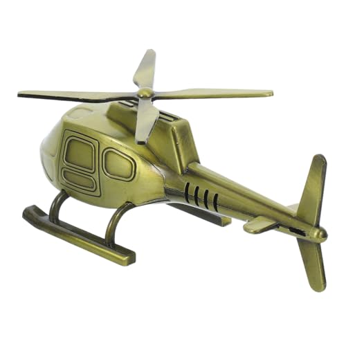 ULTECHNOVO Alloy -Hubschraubermodell Flugzeugmodell aus Metall Spielzeughubschraubermodell Desktop -Hubschrauberanzeige Flugzeugdekoration Retro -Flugzeugflugzeuge Legierung Golden von ULTECHNOVO