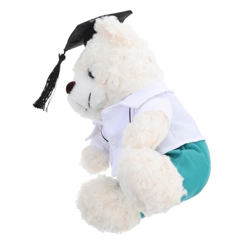 ULTECHNOVO Arzt-bär-puppe Abschlussbär Klein Mini-abschlussbär Abschluss Tierpuppe Arzt Stofftier Abschluss Plüsch Bär Abschlussbär Gestopft Abschlusspuppe Diplom-bär Grad-puppe Pp Baumwolle von ULTECHNOVO