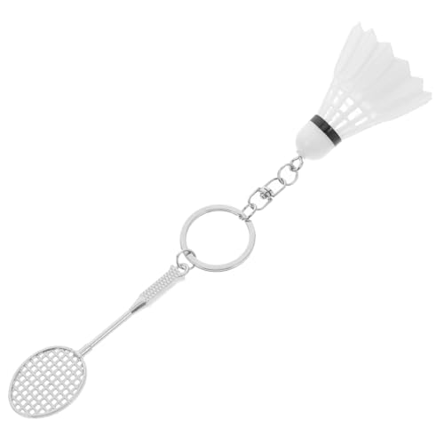 ULTECHNOVO Badminton Schlüsselanhänger Ring Spieler Anhänger Schlüsselanhänger Badmintonschläger Schlüsselanhänger Badmintonschläger Schlüsselanhänger Zinklegierung von ULTECHNOVO