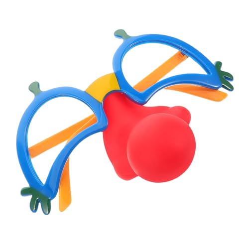 ULTECHNOVO Clown-Brille mit roter Nase gläser Requisiten für Fotoautomaten Nasenkostüm für Erwachsene Clown-Kostüm dekorative Fake-Clown-Brille Performance-Cosplay-Clownbrille Plastik von ULTECHNOVO