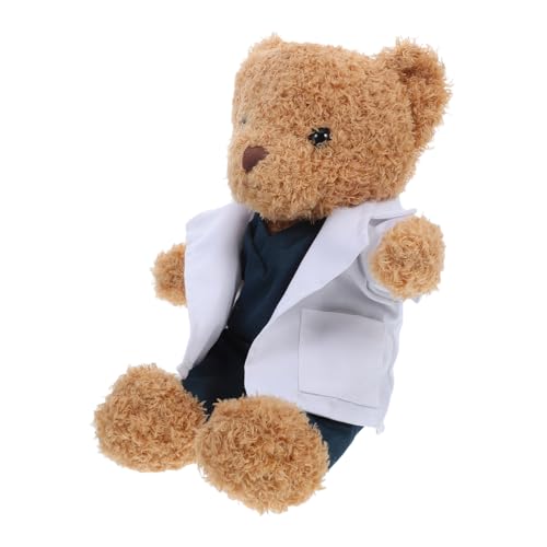 ULTECHNOVO Doktor Plüschbär Doktor Beschreibbare Kuscheltiere Riesiger Plüschbär Doktor Kuscheltier Dekorativer Cartoon Niedlicher Eisbär Hund Doktor Kostüm Teady Bär von ULTECHNOVO