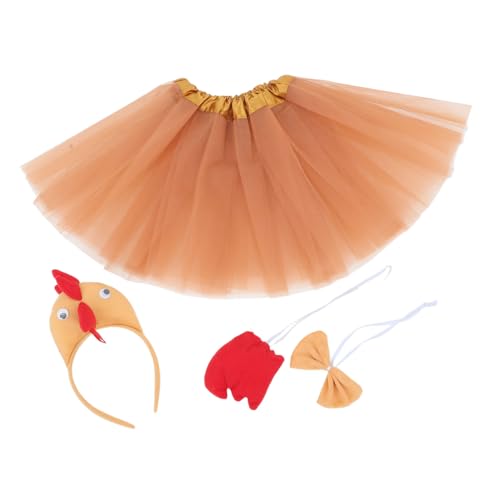 ULTECHNOVO Easter Chicken Costume Set Für Mädchen Und Erwachsene Teiliges Cosplay-set Mit Hühner-stirnband Fliege Und Tutu Für Ostern Und Halloween-feiern von ULTECHNOVO