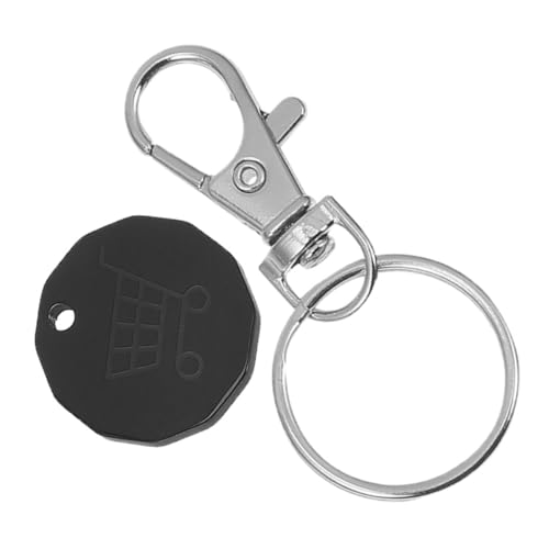 ULTECHNOVO Einkaufswagen -Anhänger Schlüsselringe Einkaufswagenmünze mit Stichworte für schlüsselanhänger Einkaufswagenchip-Anhänger Trolley-Entferner-Anhänger Rostfreier Stahl Schwarz ULTECHNOVO Einkaufswagen -Anhänger Schlüsselringe Einkaufswagenmünze mit Stichworte für schlüsselanhänger Einkaufswagenchip-Anhänger Trolley-Entferner-Anhänger Rostfreier Stahl Schwarz von ULTECHNOVO
