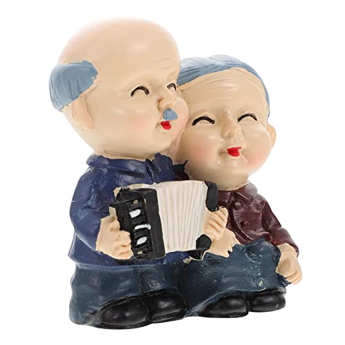 ULTECHNOVO Elderly Couple Cake Topper Liebevolle Tortenfigur für Hochzeiten und Jubiläen Kreative Kuchendekoration für Geburtstagsfeiern und Anlässe Langlebig und Vielseitig Einsetzbar von ULTECHNOVO