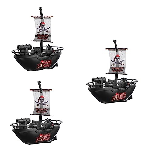 ULTECHNOVO Elektrisches Piratenboot Spielzeug Kunststoff Schwimmend für Kinder 3 Stück Badespielzeug Fördert und Interaktionsfähigkeiten von ULTECHNOVO
