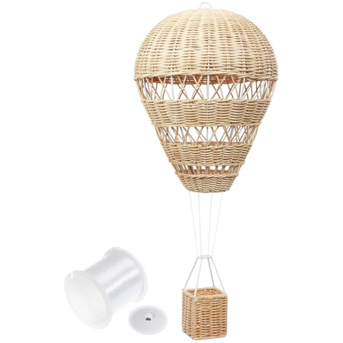 ULTECHNOVO Gewebte Rattan-Heißluftballon-Dekoration Für Kinderzimmer Vorschule Kindergarten Foto-Requisite – 19 65 X 8 65 X 8 65 Zoll von ULTECHNOVO