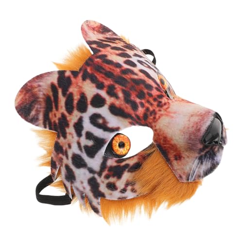 ULTECHNOVO Halbgesichts Leopardenmaske Realistisches Tierkostüm für Erwachsene Atmungsaktiv Leichte Karneval Maske für Halloween Party Cosplay Bühnenauftritte von ULTECHNOVO