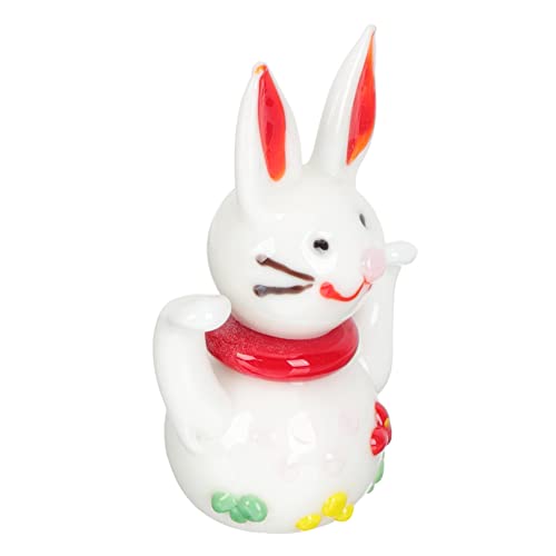 ULTECHNOVO Kaninchenfigur Cartoon Hasenschmuck für Ostern Dekoratives Kaninchen für Zuhause Garten und Teiliges aus Hochwertigem Glasmaterial von ULTECHNOVO