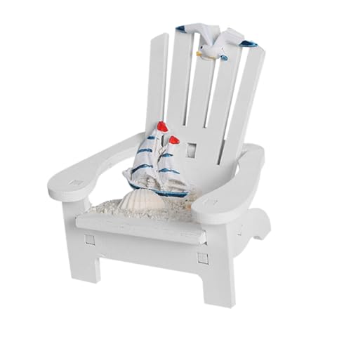 ULTECHNOVO Miniatur Strandstuhl Deko Weißes Strandkorb Modell für Puppenhaus Perfektes Mini Möbel für Strand Mikrolandschaften und DIY Dekorationen von ULTECHNOVO