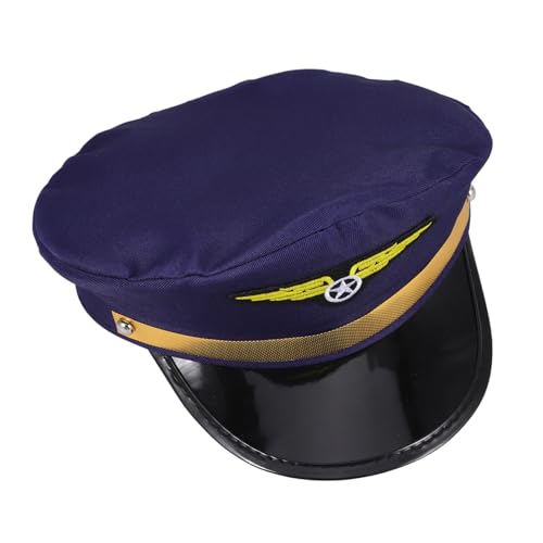 ULTECHNOVO Pilotenmütze Pilotenkostüm Pilotenhüte für Damen Kostüm des Flugkapitäns Seemannshut Kapitäne Hut Pilotenkapitänsmütze Damen Flugbegleiterhut Captain Hut Stoff Blue ULTECHNOVO Pilotenmütze Pilotenkostüm Pilotenhüte für Damen Kostüm des Flugkapitäns Seemannshut Kapitäne Hut Pilotenkapitänsmütze Damen Flugbegleiterhut Captain Hut Stoff Blue von ULTECHNOVO