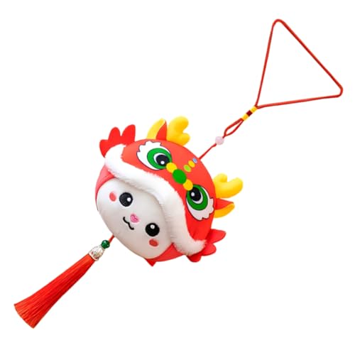 ULTECHNOVO Plüsch Drachenanhänger Rotes Stofftier Maskottchen Jahr des Drachen Kuscheliges Dekorationsspielzeug Für Zuhause Auto Sofa von ULTECHNOVO