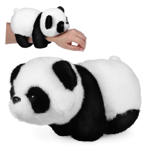 ULTECHNOVO Plüsch Panda Schnapparmband Kuscheliges Slap Wristband Tiermotiv Weiches Armband Für Erwachsene Geschenkidee Für Partyzubehör von ULTECHNOVO