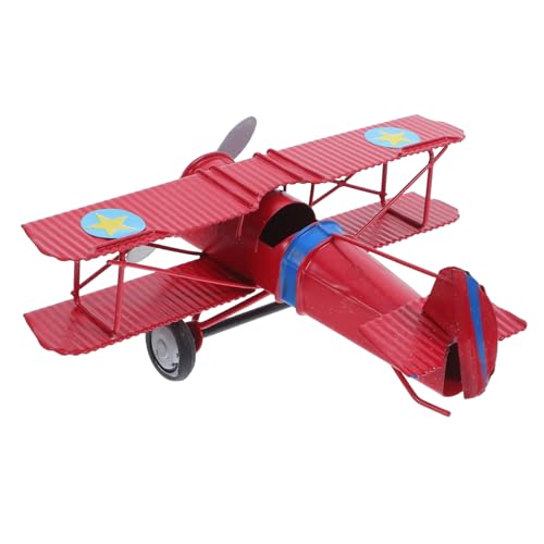 ULTECHNOVO Retro Flugzeugmodell Metall Flugzeug Dekoration Vintage Design für Kinderzimmer und Heimdekoration Einzigartiges für Junge Inspirierend und Robust von ULTECHNOVO