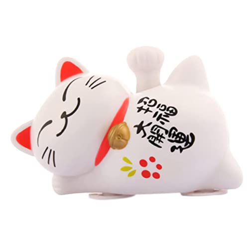 ULTECHNOVO Solarbetriebene Glückskatze Maneki Neko Dekoration Winkende Feng Shui Katzenfigur Dekoratives für Katzenliebhaber Geeignet für Auto Zuhause Büro Geschäft Bringt Wohlstand und von ULTECHNOVO