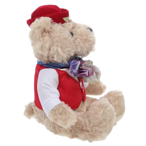 ULTECHNOVO Stewardess Stoffbär Pilotenkram weicher Stoffbär Pilot-Bär-Puppe gefüllte Puppendekoration Bär Puppe bequemer Kuschelbär tragen Süßes Stofftier Plüsch rot ULTECHNOVO Stewardess Stoffbär Pilotenkram weicher Stoffbär Pilot-Bär-Puppe gefüllte Puppendekoration Bär Puppe bequemer Kuschelbär tragen Süßes Stofftier Plüsch rot von ULTECHNOVO