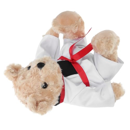 ULTECHNOVO Taekwondo Bär Puppe Karate Zeug Taekwondo Für Karate Taekwondo Großer Ausgestopfter Bär Erntedankfest Erntedankfest Kuscheltiere Roter Plüsch von ULTECHNOVO