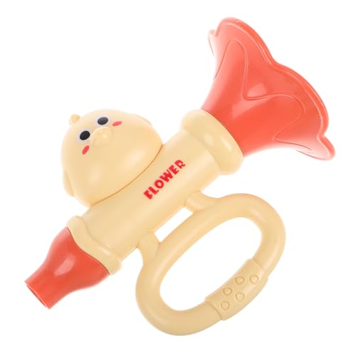 ULTECHNOVO Trompete Lustige Trompetenhupe Lufthörner Clownhorn Kunststofftrompete Lautes Lufthorn Musiktrompete Zugpfeifen Für Bauchmuskeln Gelb von ULTECHNOVO