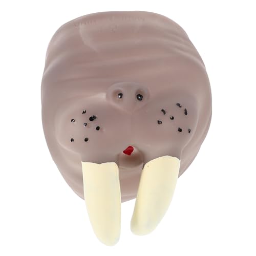 ULTECHNOVO Walross -Kofferraum Party Cosplay Tiernase Mädchenkostüm Tiernasenstütze Tiermasken Halloween-Tiernase Simulationstier-Nasenstütze Halloween -Masken Vinyl Grey von ULTECHNOVO