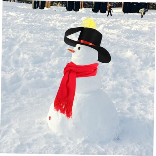 ULTECHNOVO Weihnachtlicher Schneemann Filzhut mit Feder Party Kostüm Hut Wiederverwendbar für Erwachsene und Weihnachtsdeko Cosplay Zubehör von ULTECHNOVO