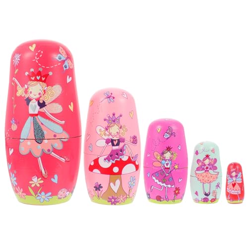 ULTNICE 6pcs russische Nesting Dolls Matroschka Holz Engel Stapeln Spielzeug Puppe ULTNICE 6pcs russische Nesting Dolls Matroschka Holz Engel Stapeln Spielzeug Puppe von ULTNICE