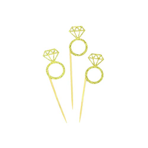 ULTNICE 20 Stück Tortenaufsatz, Diamant-Ring, Cupcake-Topper, Geburtstagstortendekoration für Hochzeiten, Brautpartys, goldfarben ULTNICE 20 Stück Tortenaufsatz, Diamant-Ring, Cupcake-Topper, Geburtstagstortendekoration für Hochzeiten, Brautpartys, goldfarben von ULTNICE